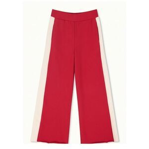 NSF Riley Wide Leg Jersey Pant in Crimson/White NWT Size XS